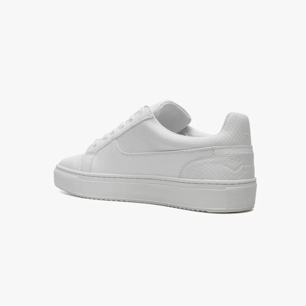 VO7 Roma Snake White basket blanche effet serpent