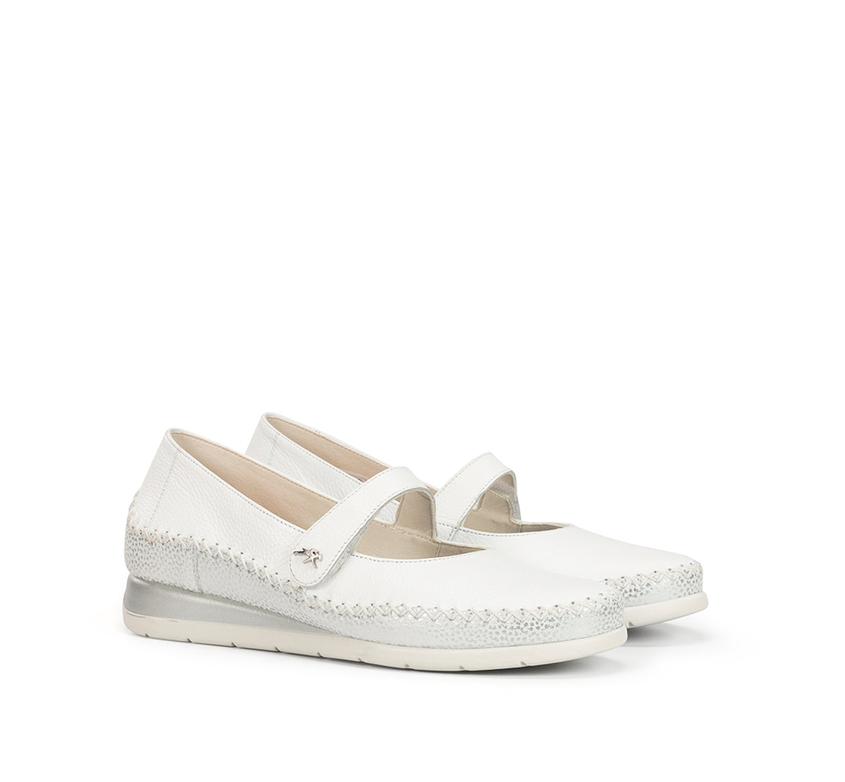 Fluchos Sella F2146 chaussures blanc femme compensées