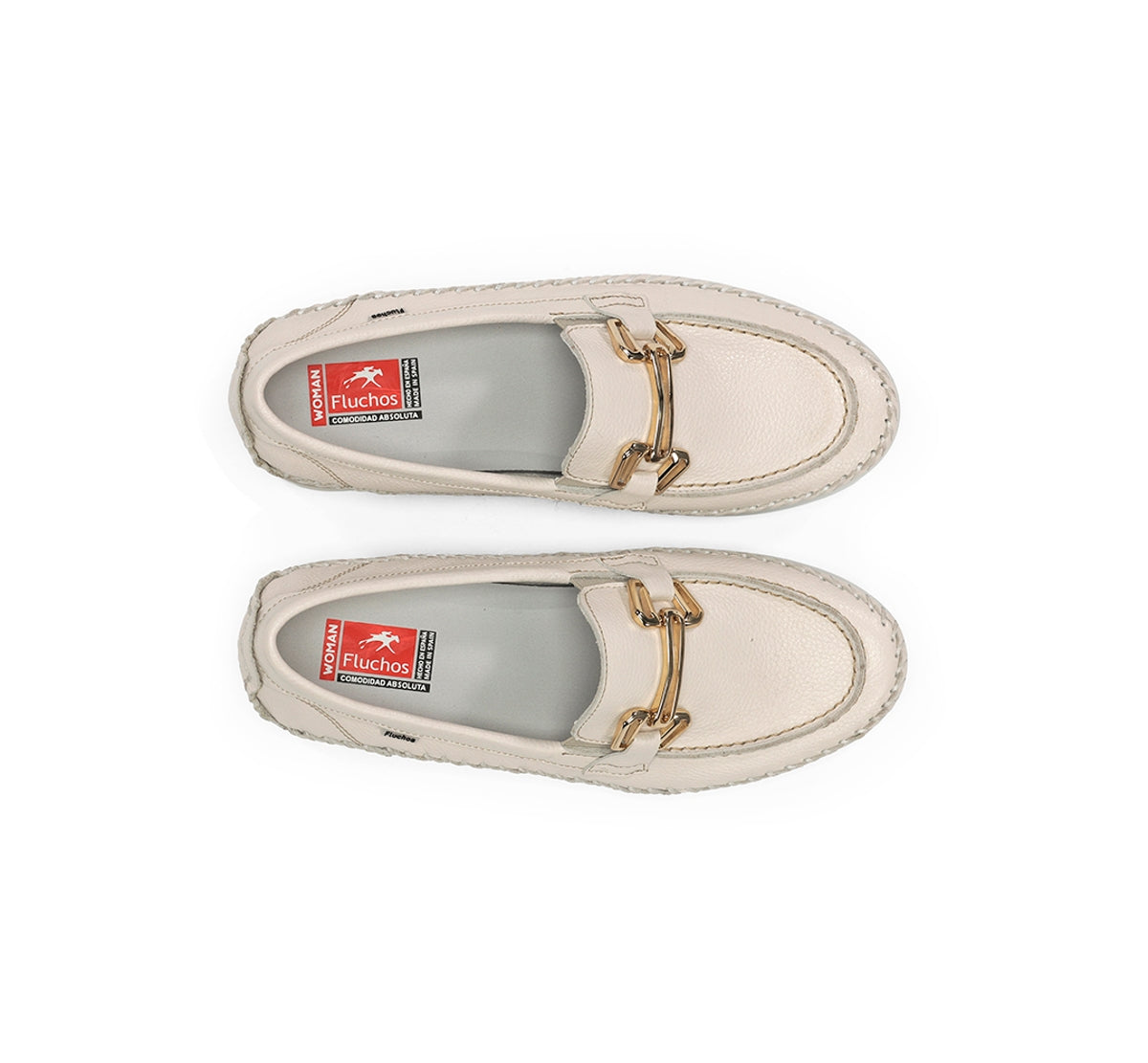 Fluchos Sella F2141 mocassin taupe femme cuir compense