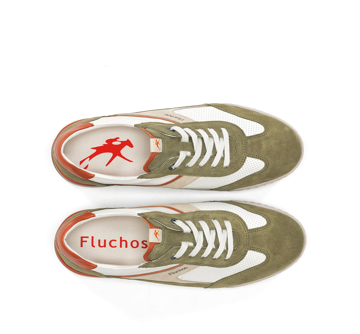 Fluchos Elder F2184 baskets vert homme cuir confort
