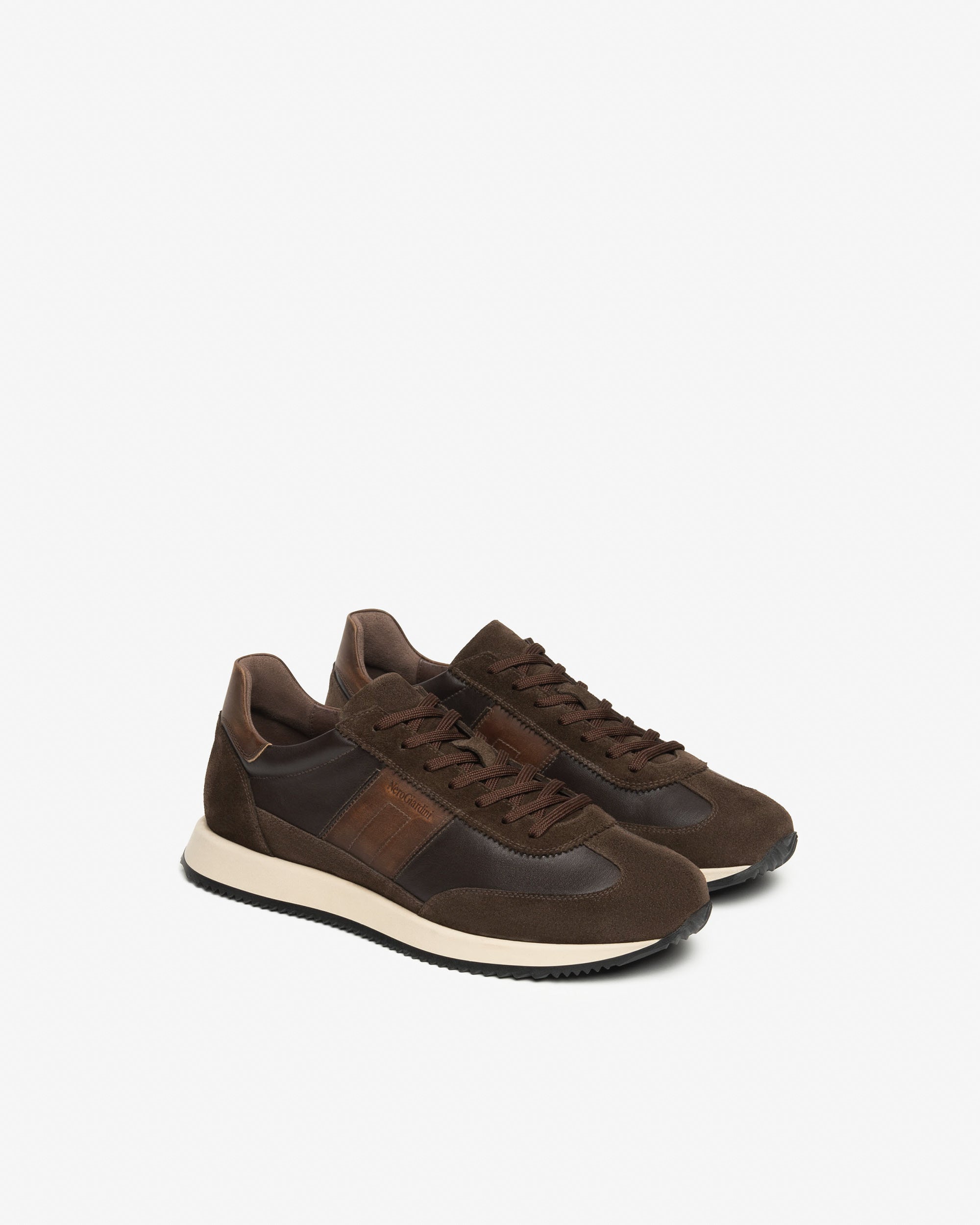 Nero Giardini Sneakers baskets homme cuir daim 42 mémoire