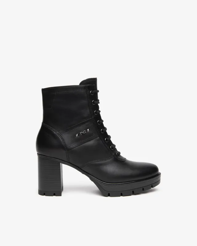 Nero Giardini Combat Boots bottines cuir talon 80 mm 38
