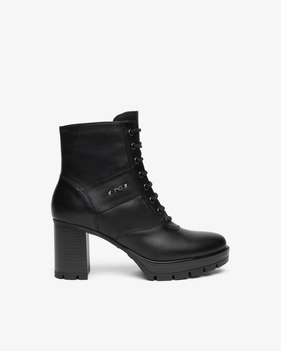 Nero Giardini Combat Boots bottines cuir talon 80 mm 38