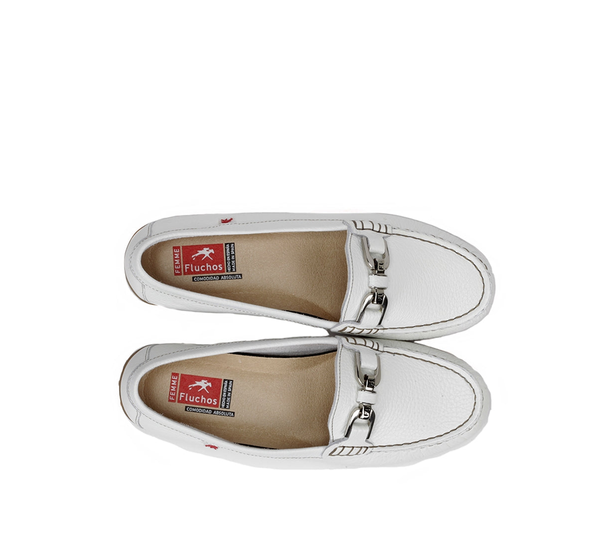 Fluchos Bruni F0804 mocassins femme blanc cuir