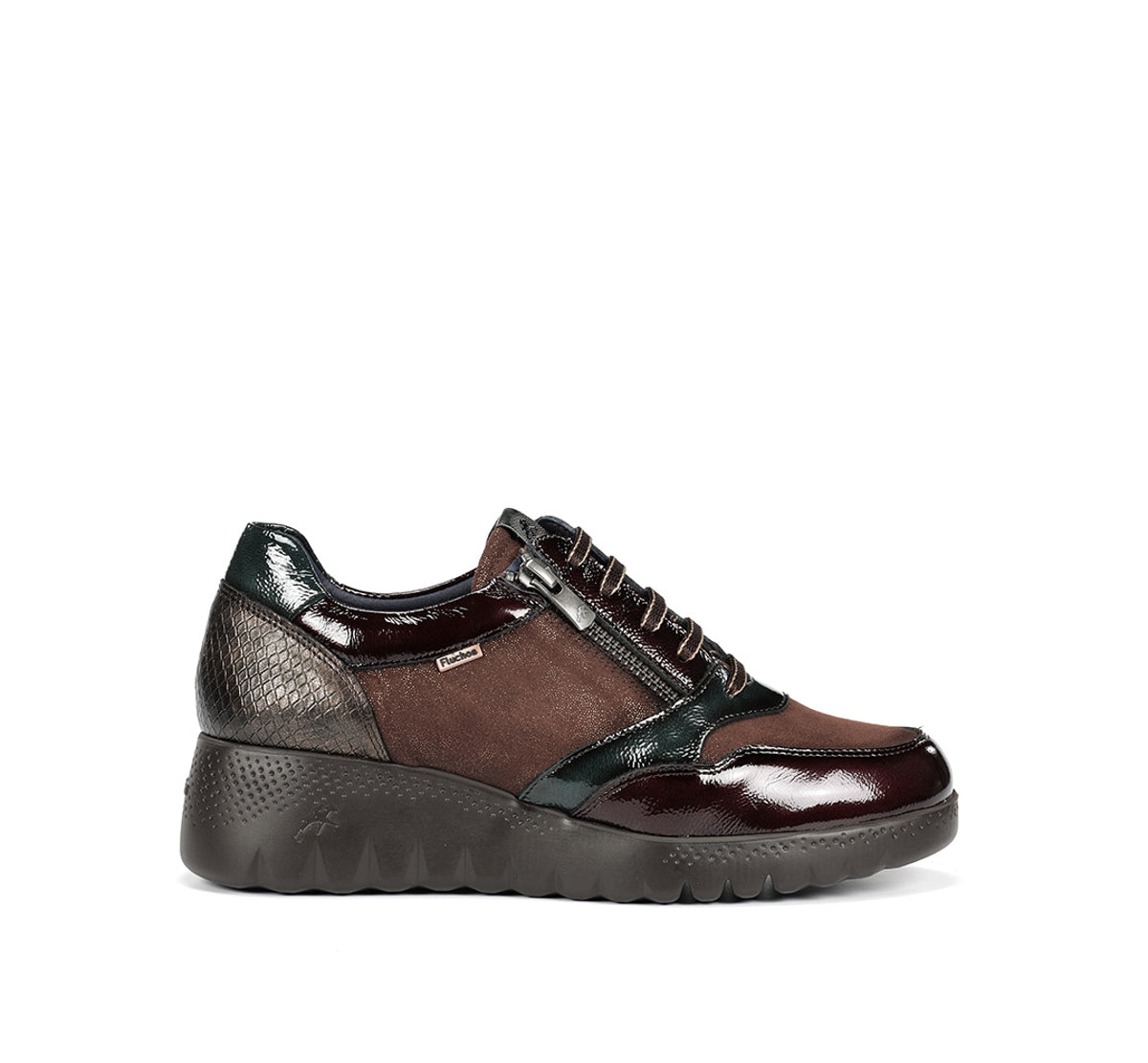 Fluchos Live F2248 baskets marron femme compensée