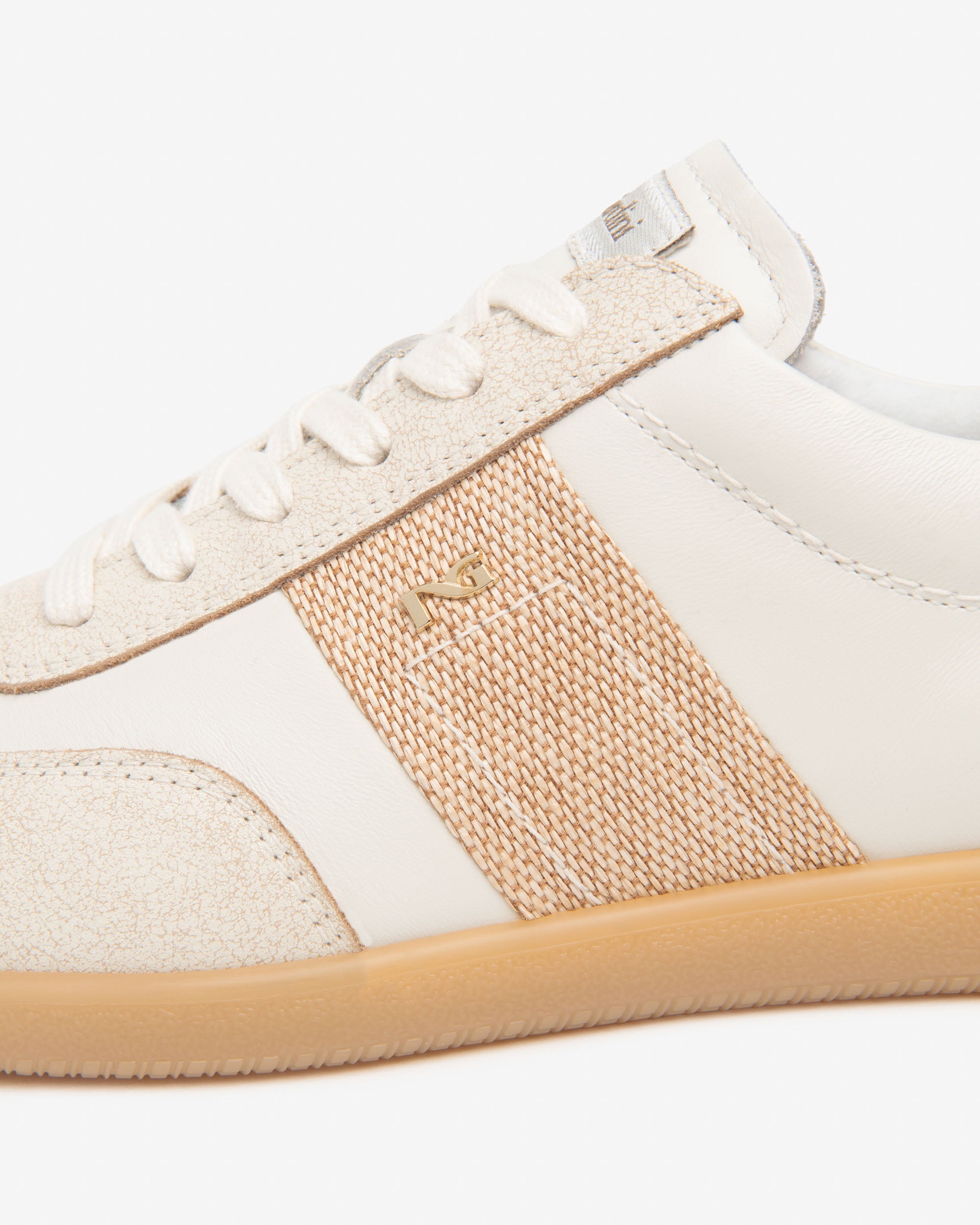 Nero Giardini Sneakers baskets cuir femme cuir et toile
