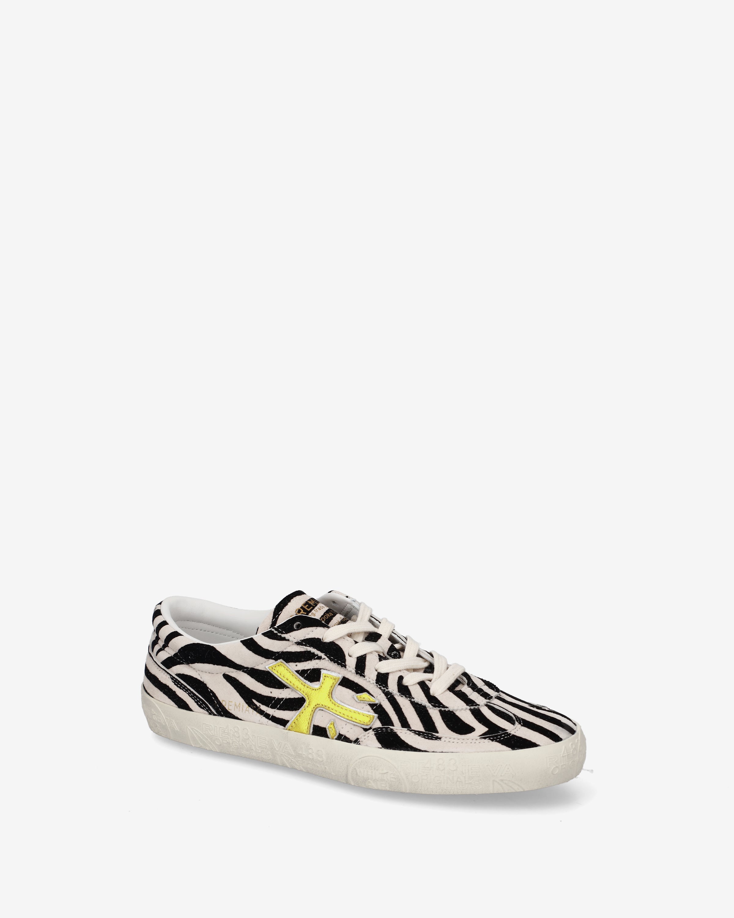 Premiata Davidd 8610 sneakers femme zèbre cuir noir blanc