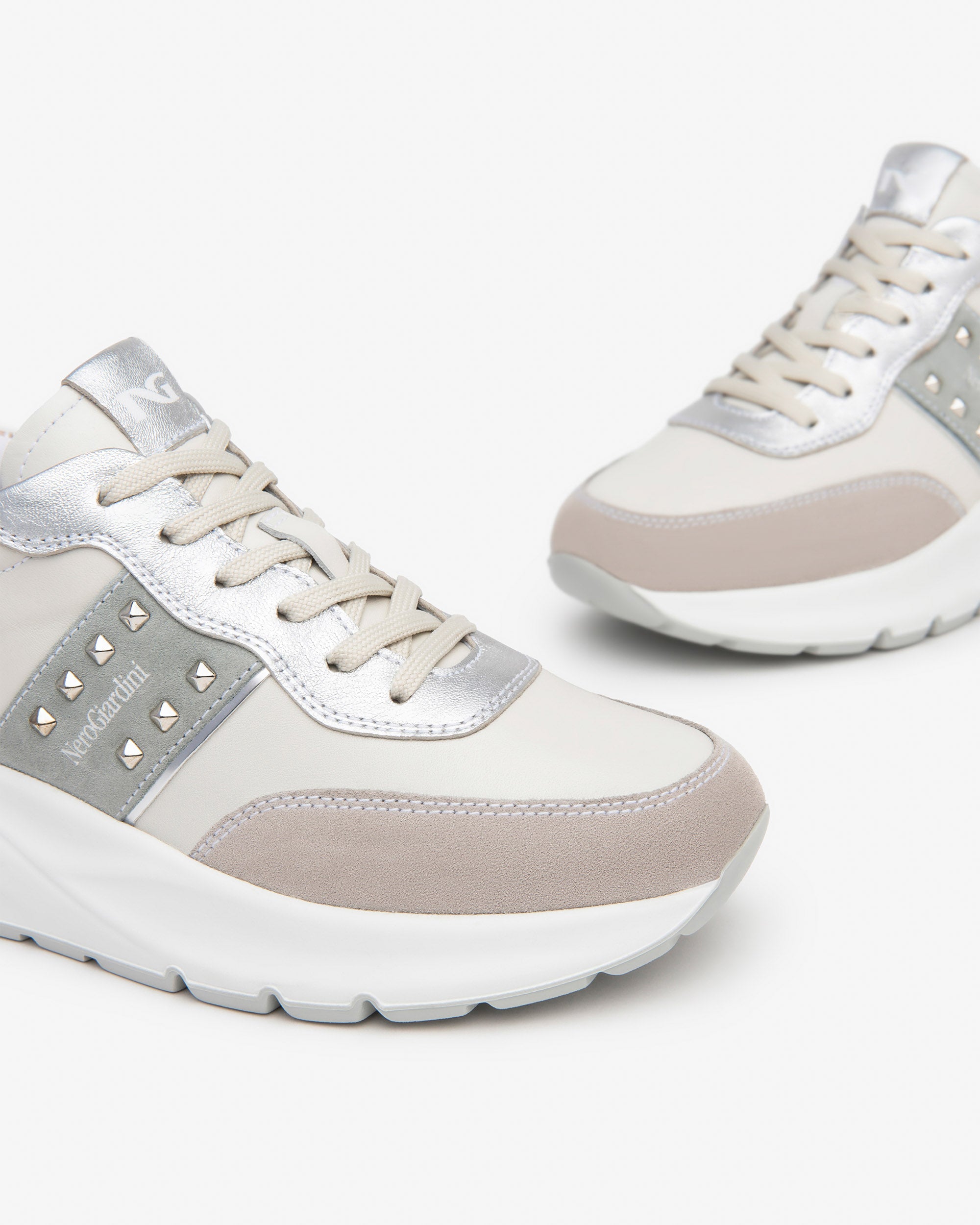 Nero Giardini Sneakers baskets cuir daim femme printemps