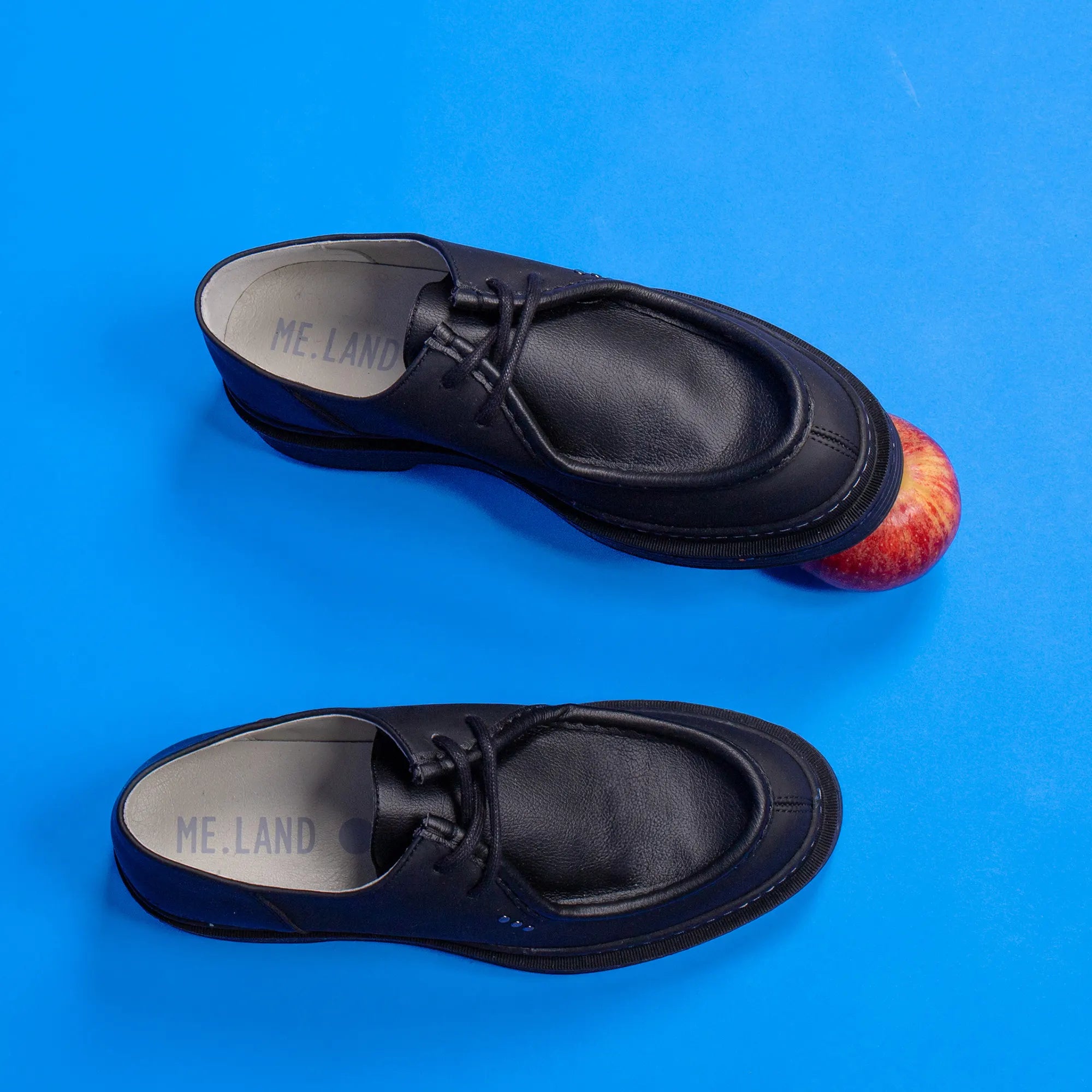 Me.Land Rando derby vegan cuir pomme noir
