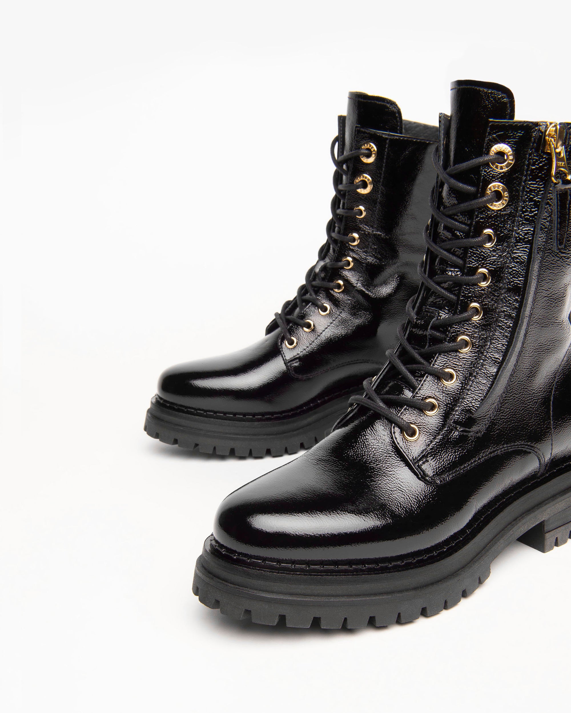 Nero Giardini Combat Boots bottines vernis femme