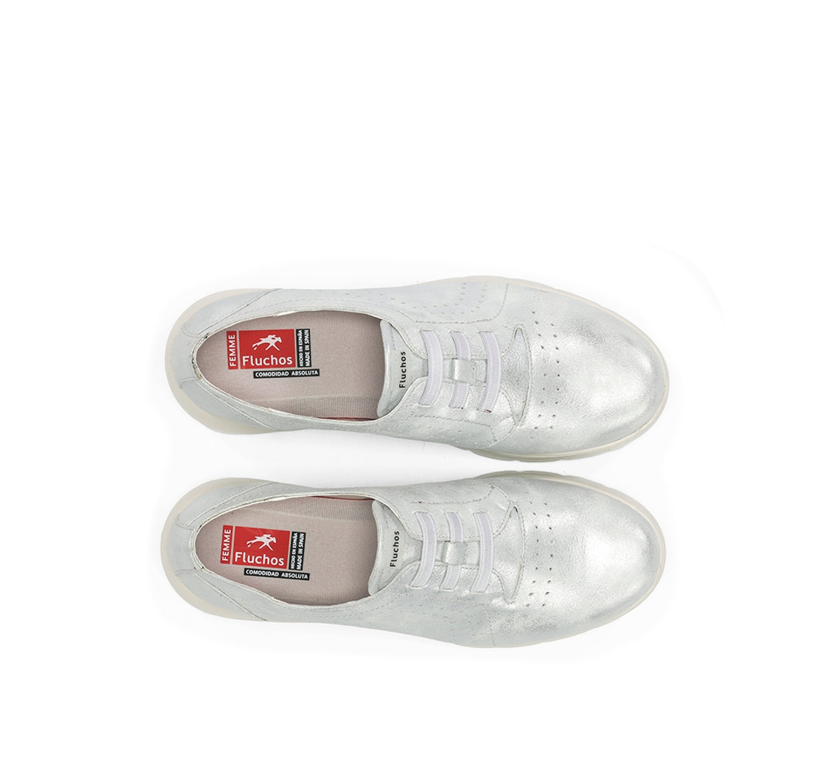 Fluchos Gladis F2202 mocassin argent femme