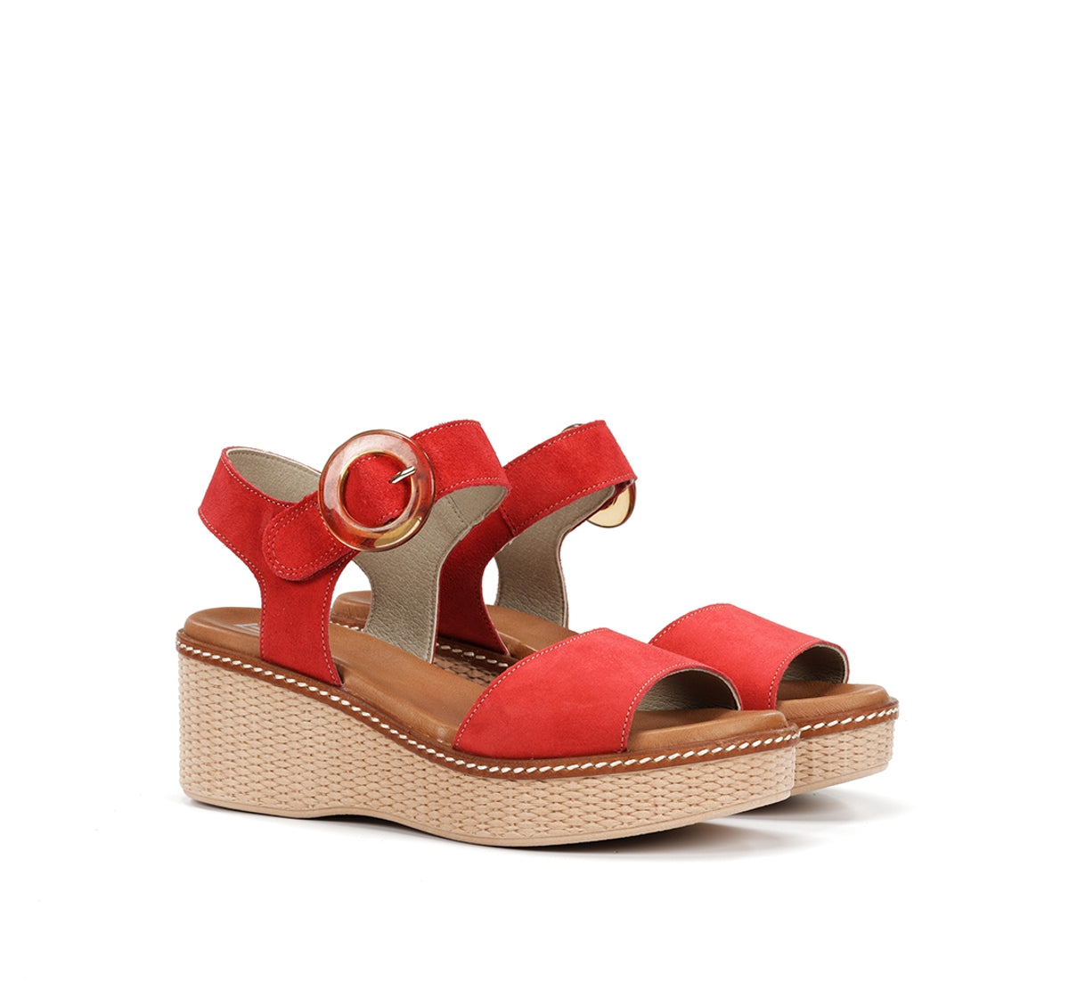 Dorking Nido D9450 sandales femme rouge plateforme