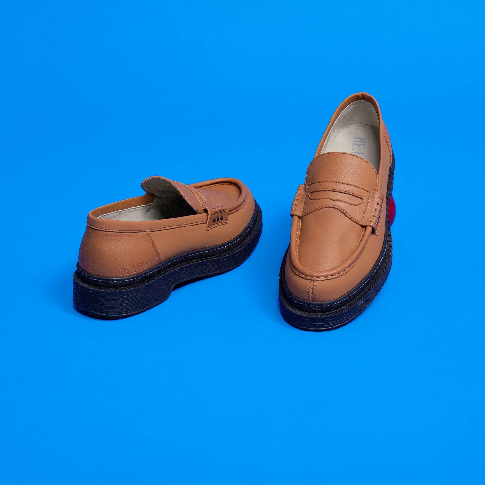 Me.Land Rando mocassin vegan cognac cuir de pomme