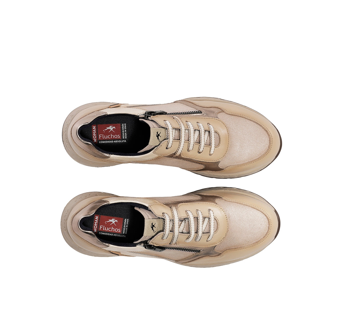 Fluchos Nexus F2308 Basket Blanche Cuir Femme