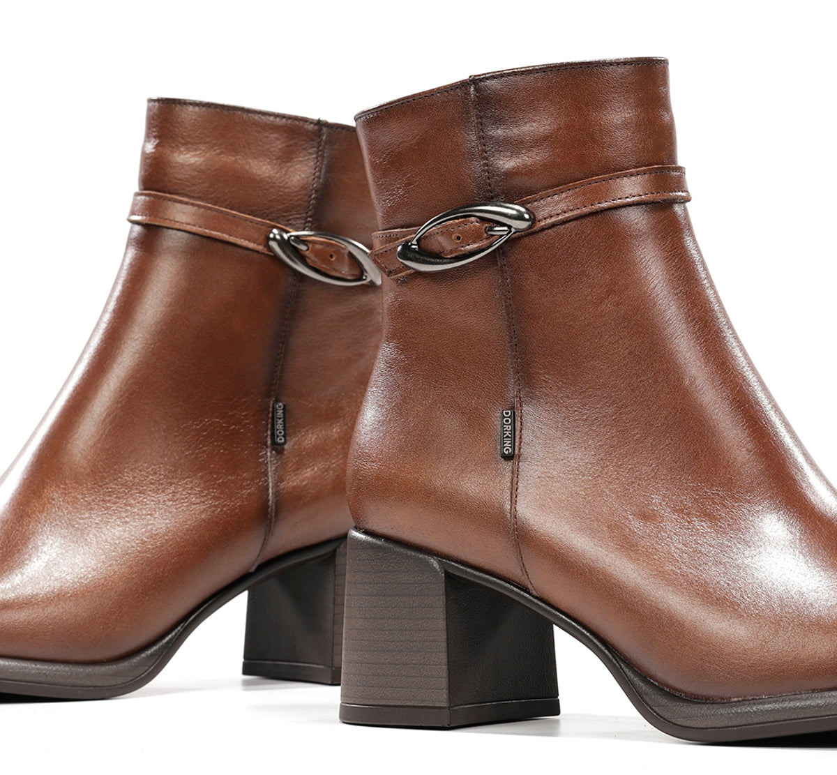 Dorking Frixe D9816 bottine femme marron talon léger