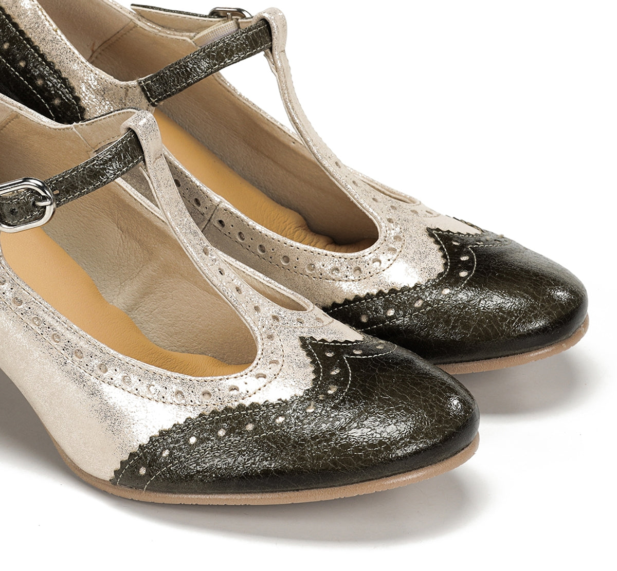 Dorking Daci D9677 chaussure vert femme talon