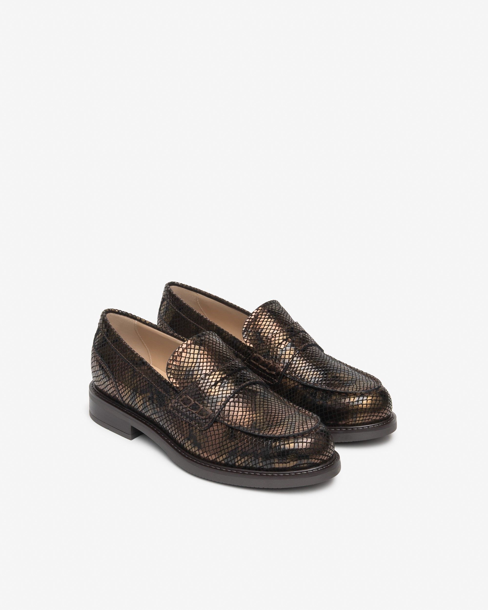 Nero Giardini Mocassins penny cuir femme pointure 38 serpent