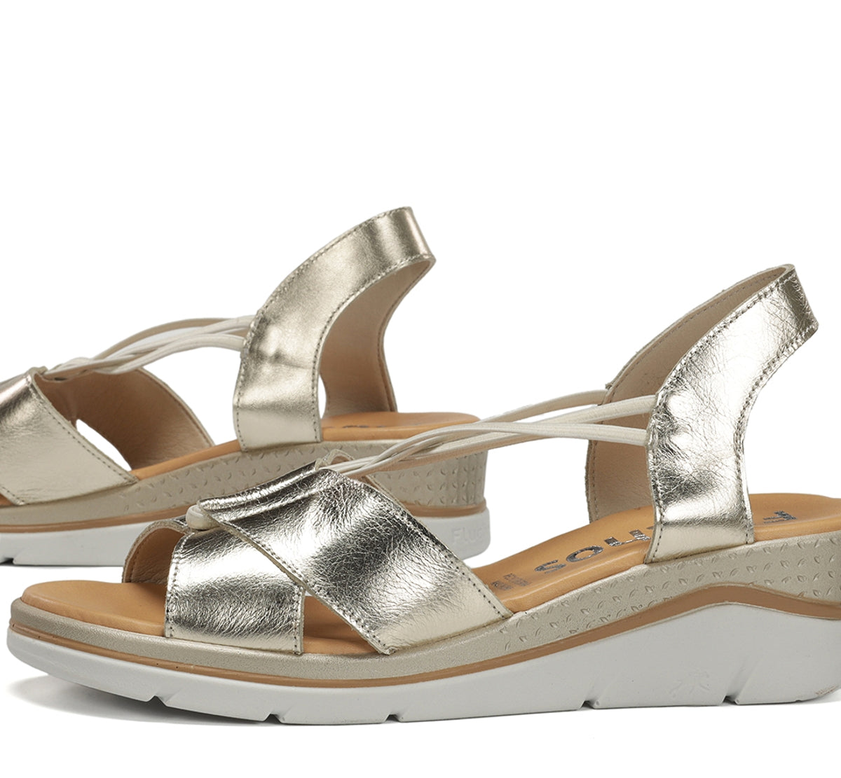 Fluchos Fire F2429 sandales femme doré compensées