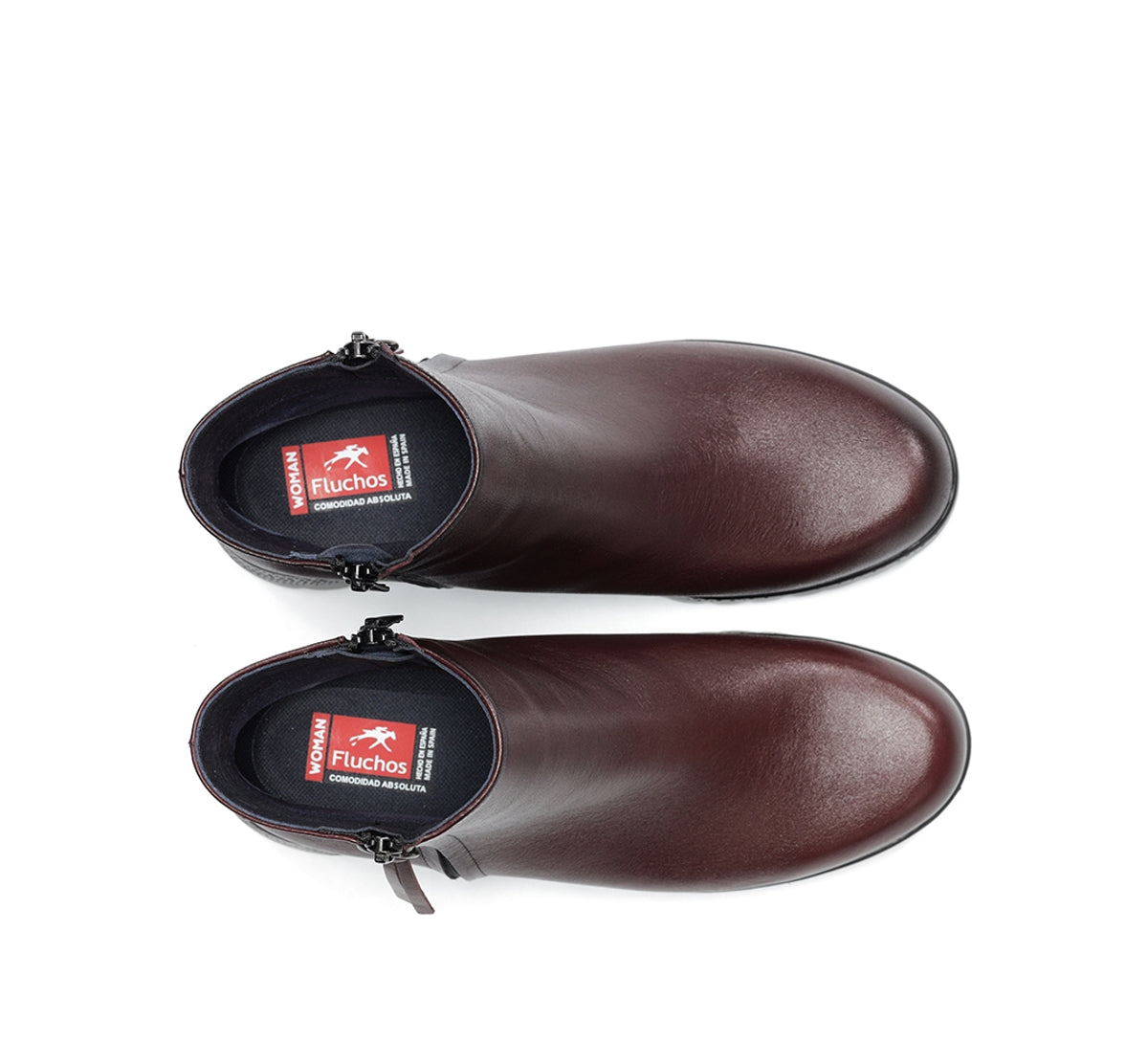 Fluchos Live F2100 bottines femme bordeaux compensées