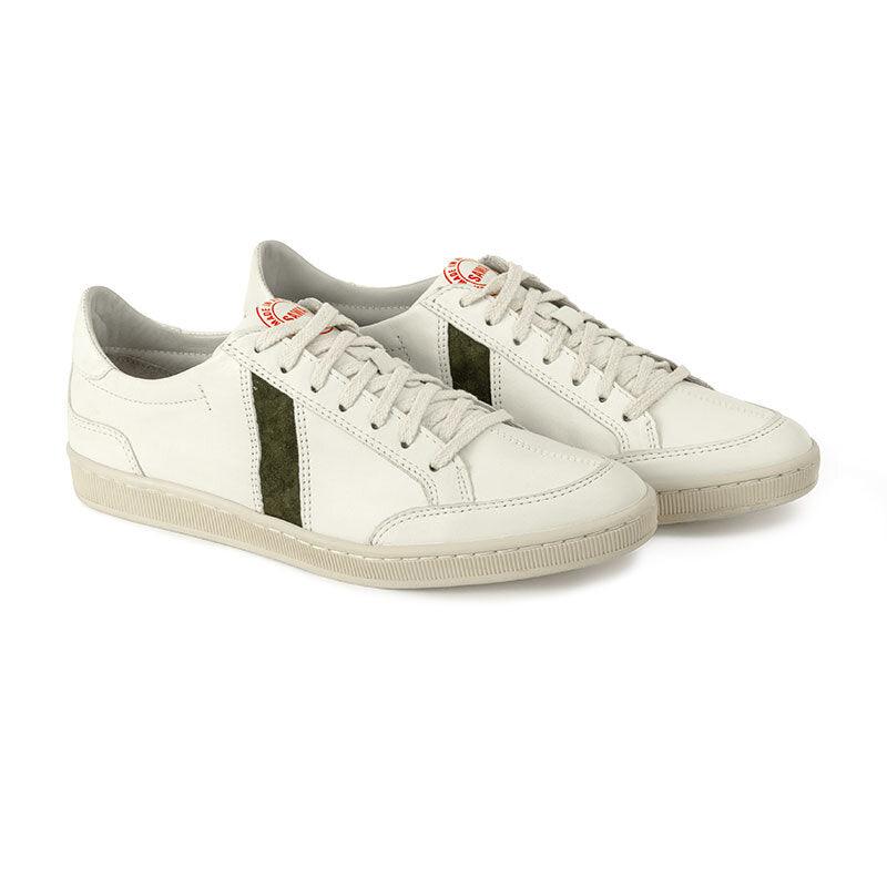 Sawa Lafrica baskets cuir blanc olive 38
