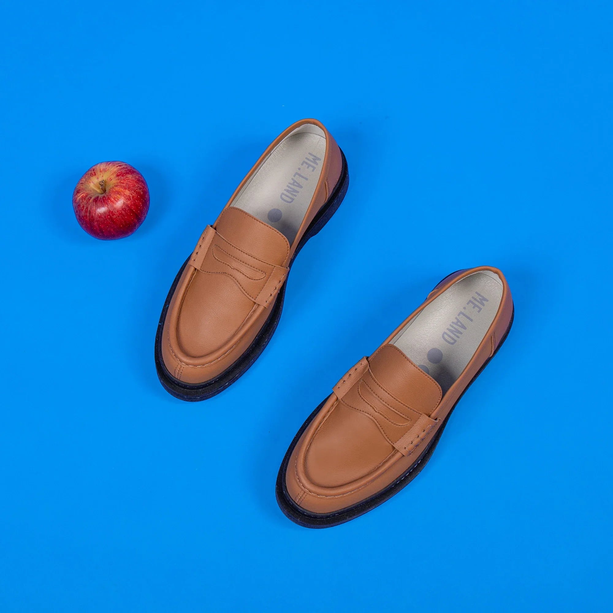 Me.Land Rando mocassin vegan cognac cuir de pomme