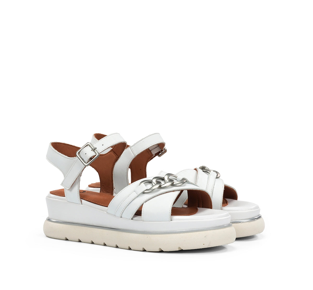 Dorking Nika D9527 sandales femme blanc plateforme