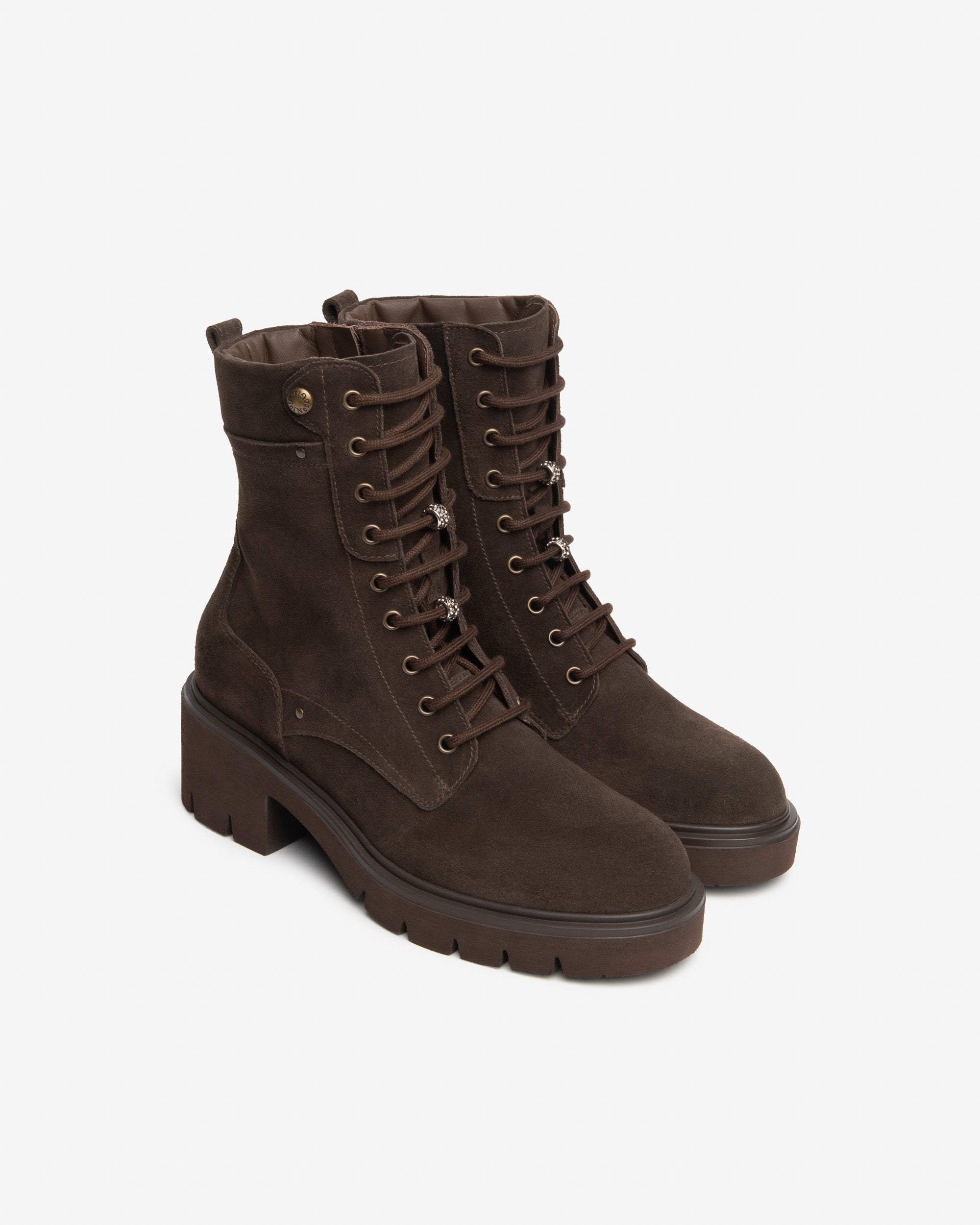 Nero Giardini Combat Boots rangers femme daim talon 60