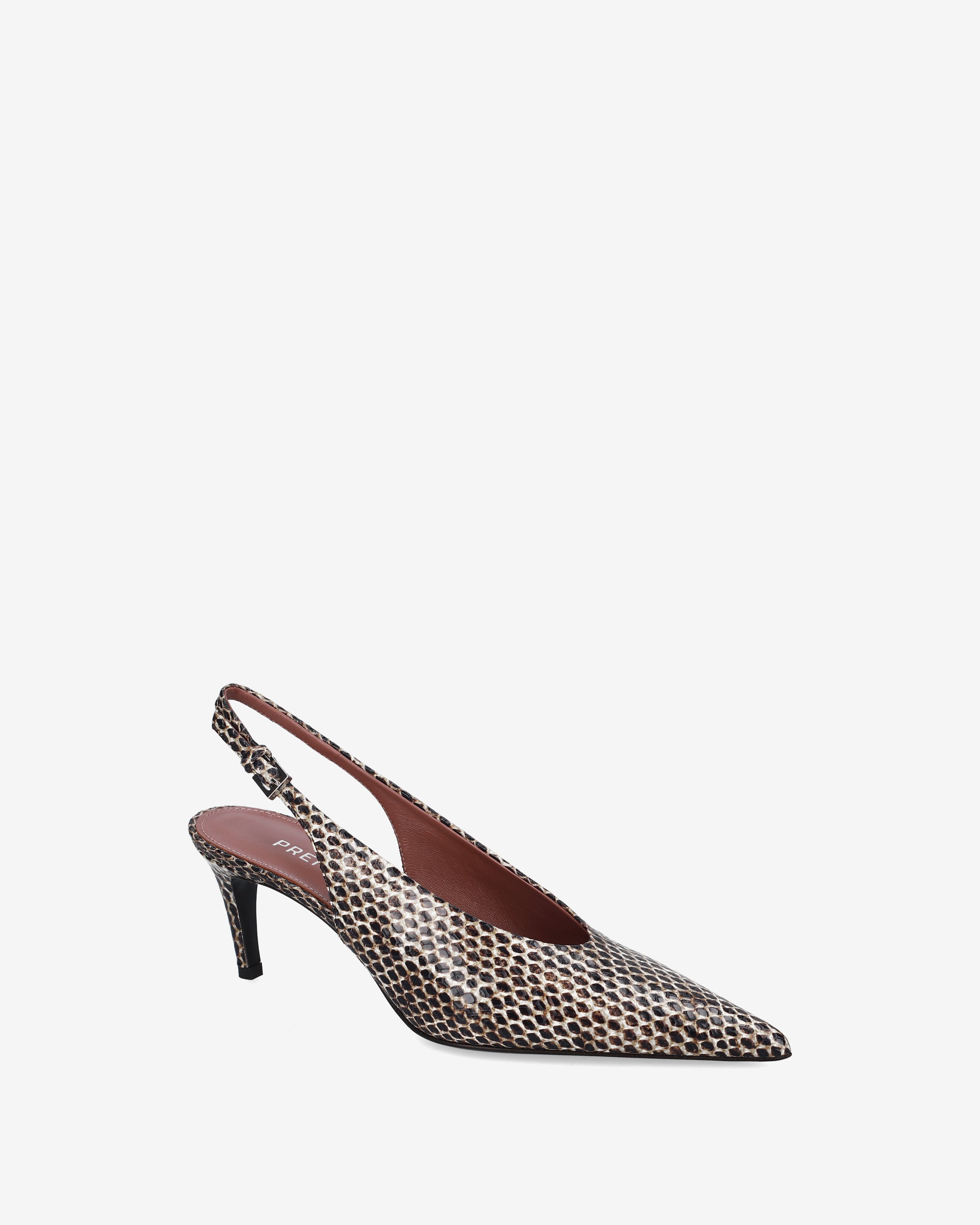 Premiata Slingback Escarpins Python Femme 34 Talon 6 cm