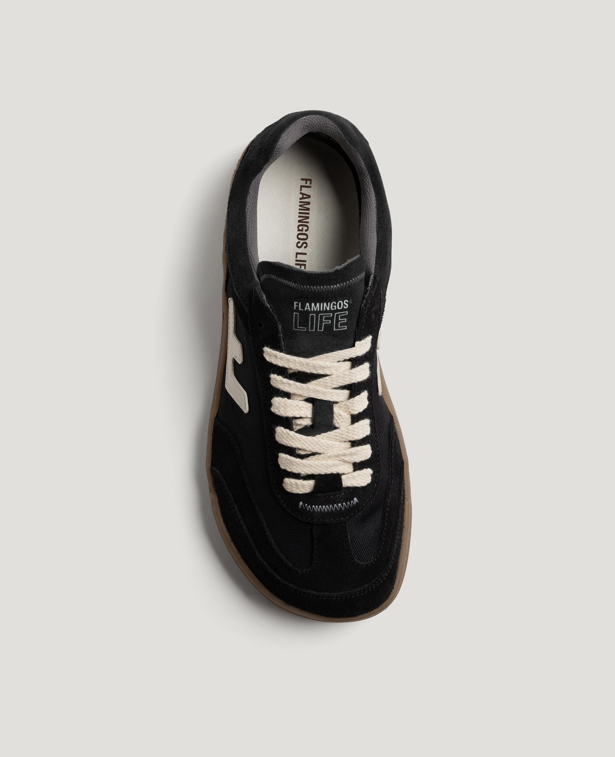 Flamingos Life Zero Tennis Black Gum chaussures barefoot noir