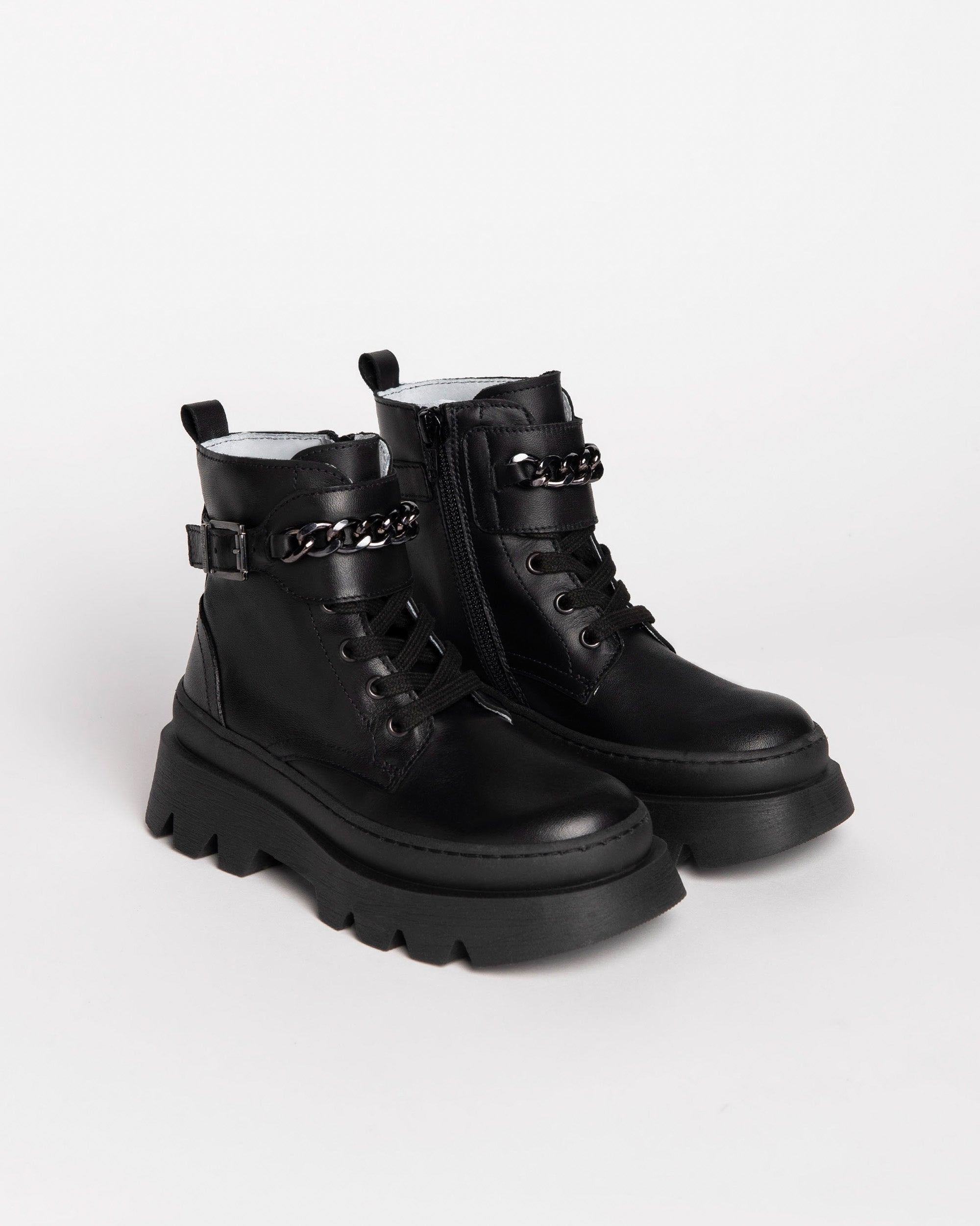 Nero Giardini Combat Boots rangers cuir fille