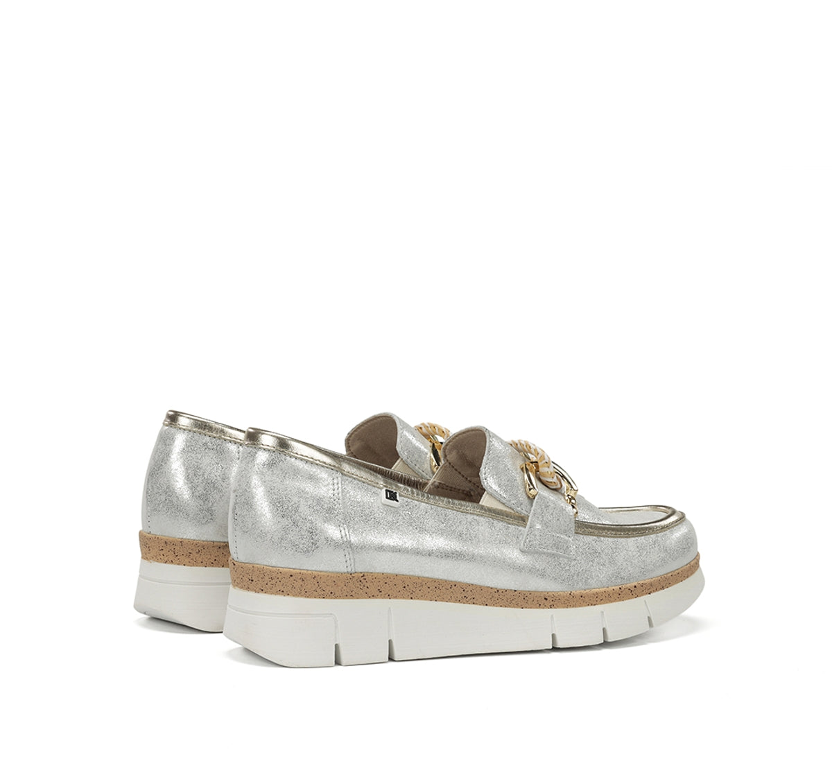 Dorking by Fluchos India D9691 mocassin argent femme