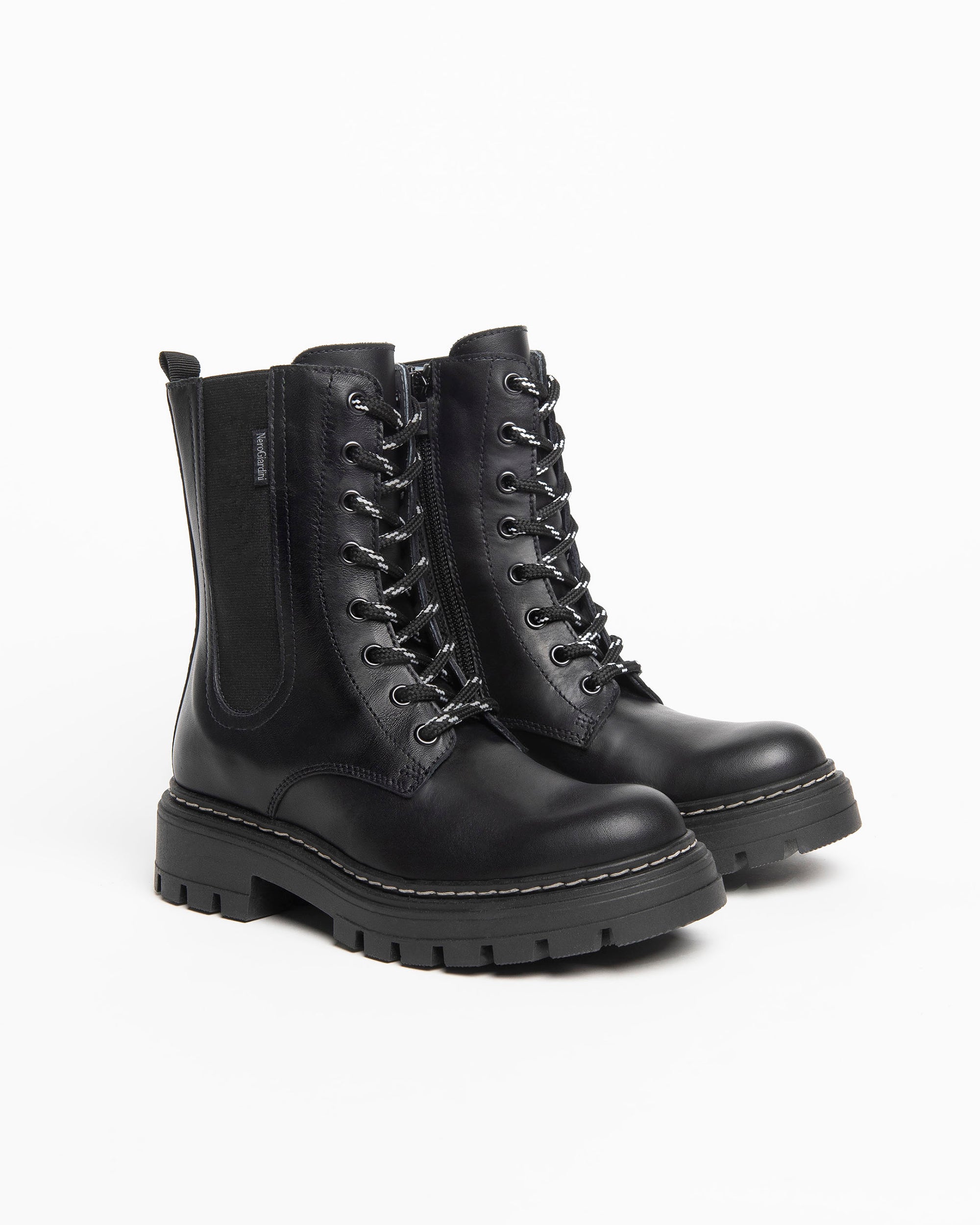 Nero Giardini Combat Boots rangers cuir fille ado