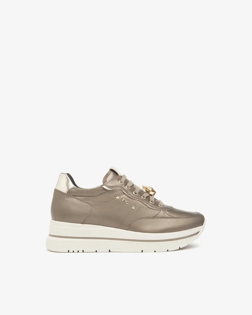 Nero Giardini Sneakers basket cuir femme hiver memory