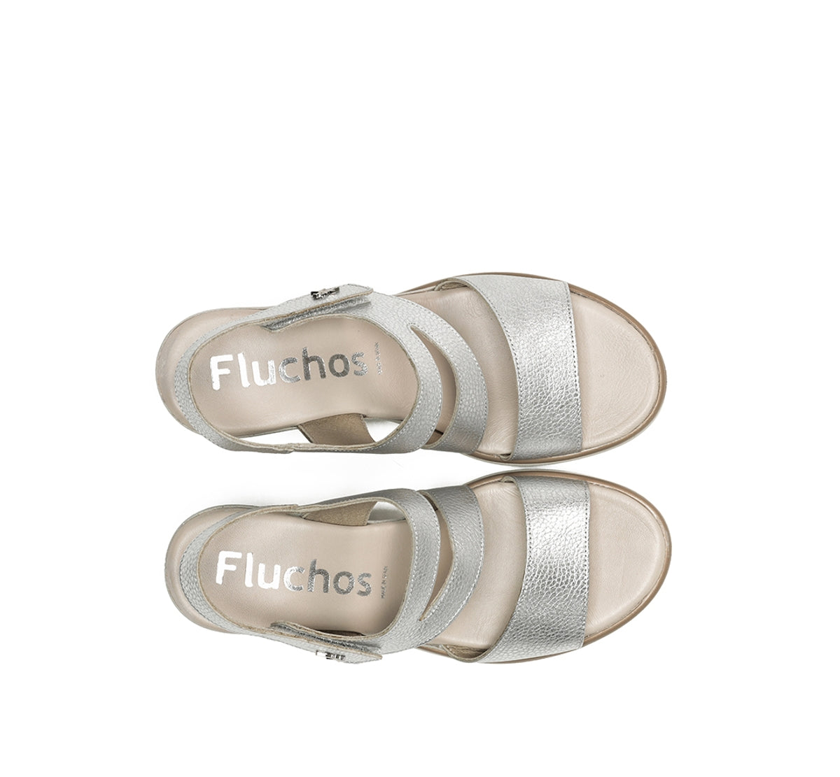 Fluchos Smash F1973 sandale argentée compensée