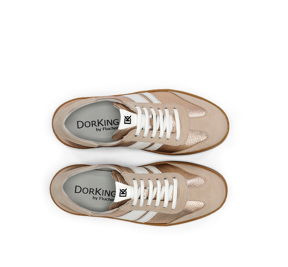 Dorking Lynn D9477 basket doré femme légère velcro