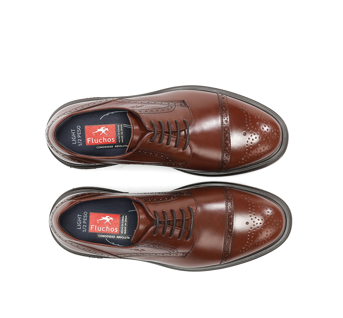 Fluchos Belgas F0629 chaussure homme marron cuir