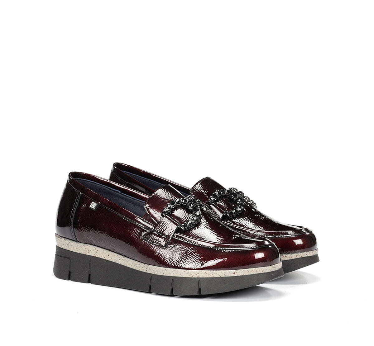 Dorking by Fluchos India D9325 mocassin bordeaux femme cuir