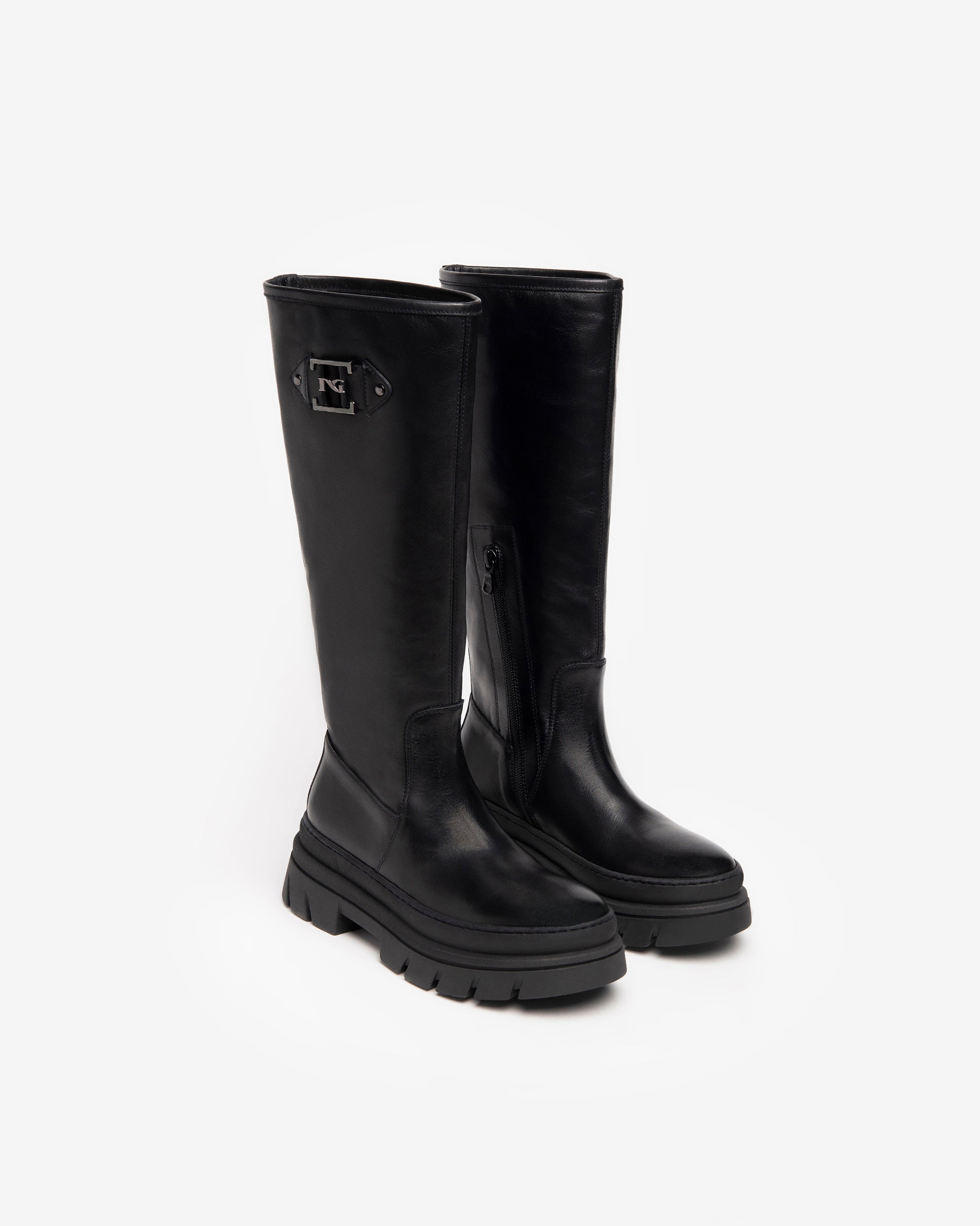 Nero Giardini Boots bottes femme cuir combat hiver
