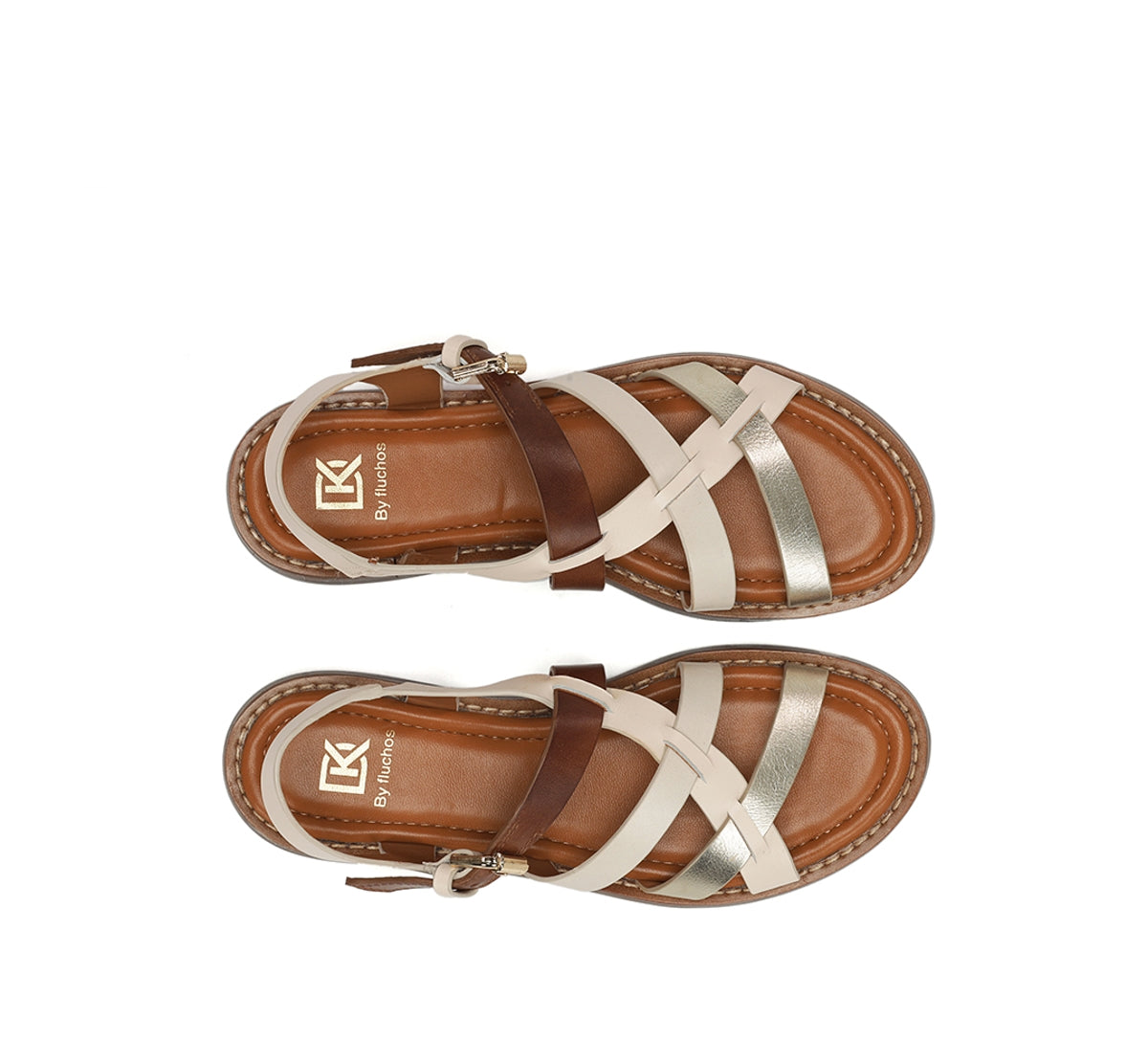 Fluchos Dorking Ega D9730 sandale femme taupe plate