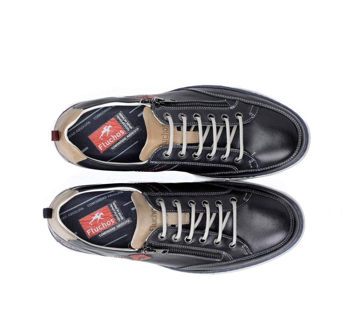 Fluchos Quebec 9376 baskets homme bleu confort