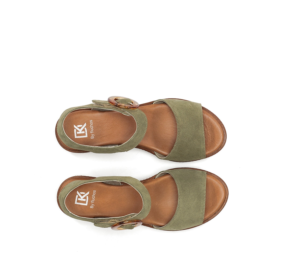 Dorking Nido D9450 sandale vert femme compensée