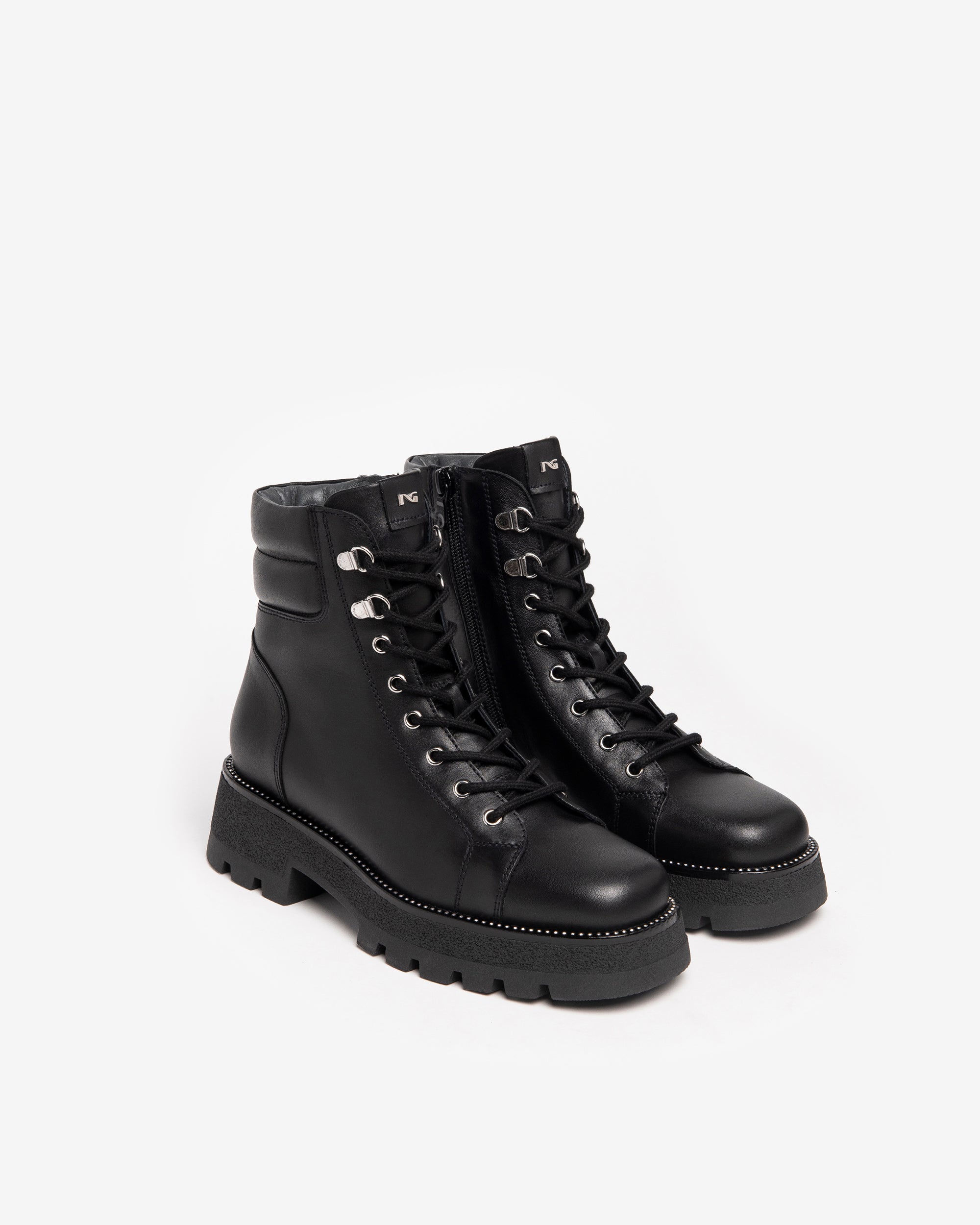 Nero Giardini Combat Boots Rangers Cuir Femme Hiver