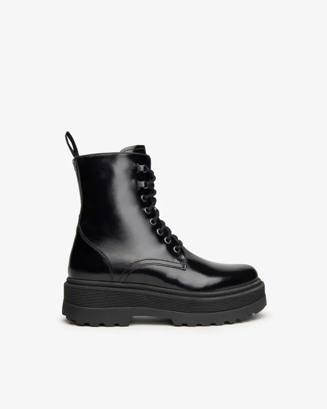 Nero Giardini Combat Boots bottines cuir femme talon