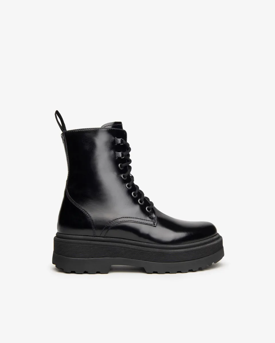 Nero Giardini Combat Boots bottines cuir femme talon