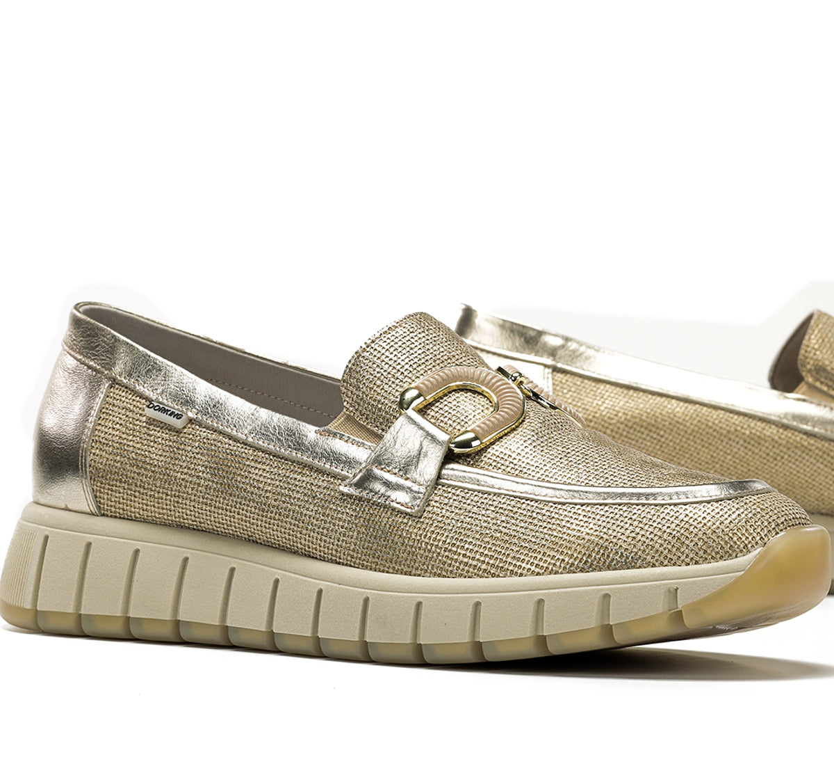 Dorking by Fluchos Kloss D9636 mocassin taupe femme