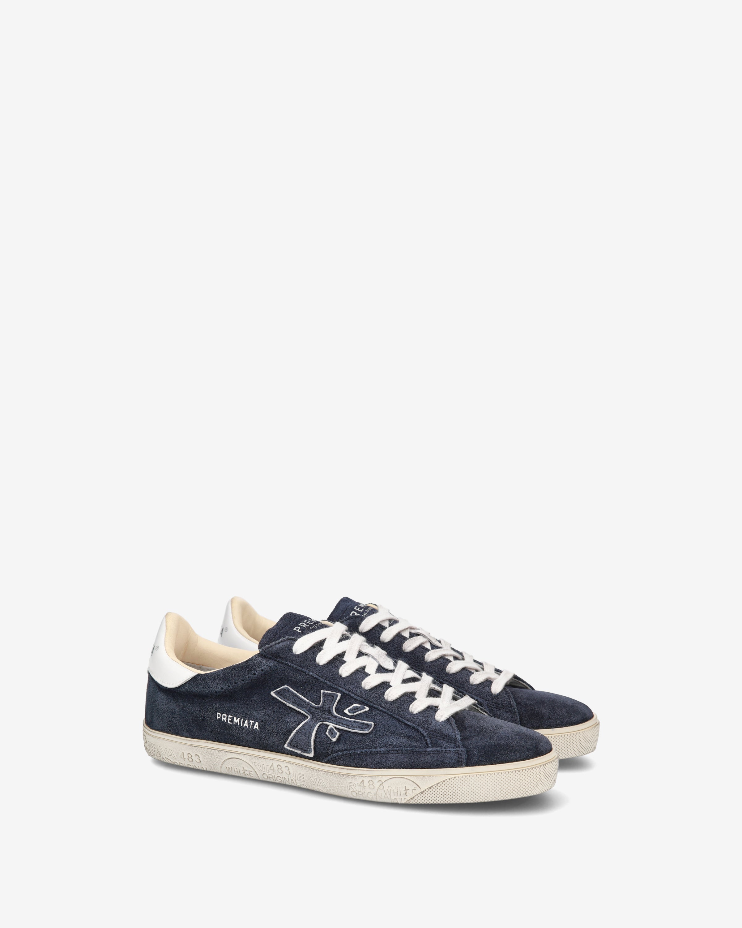 Premiata Steven 6643 sneakers daim bleu marine pointure 39-47