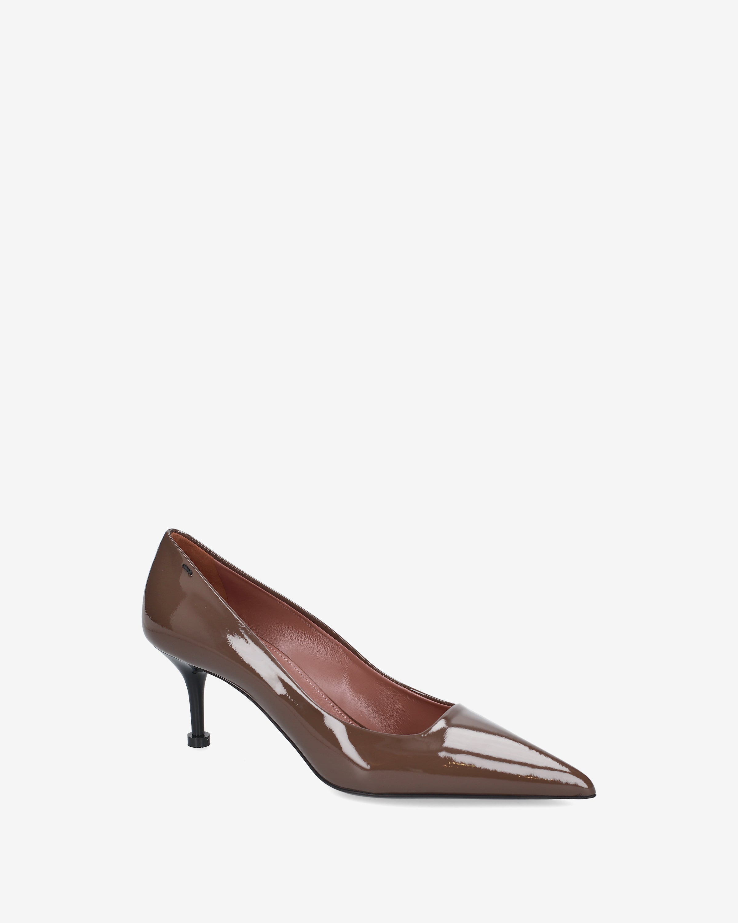Premiata escarpins femme cuir verni marron talon 6 cm