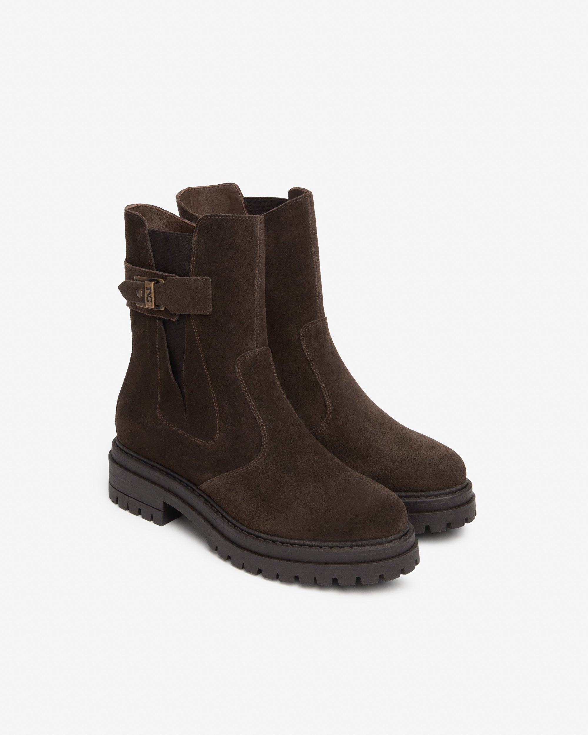 Nero Giardini Chelsea Boots bottines femme daim fourrées
