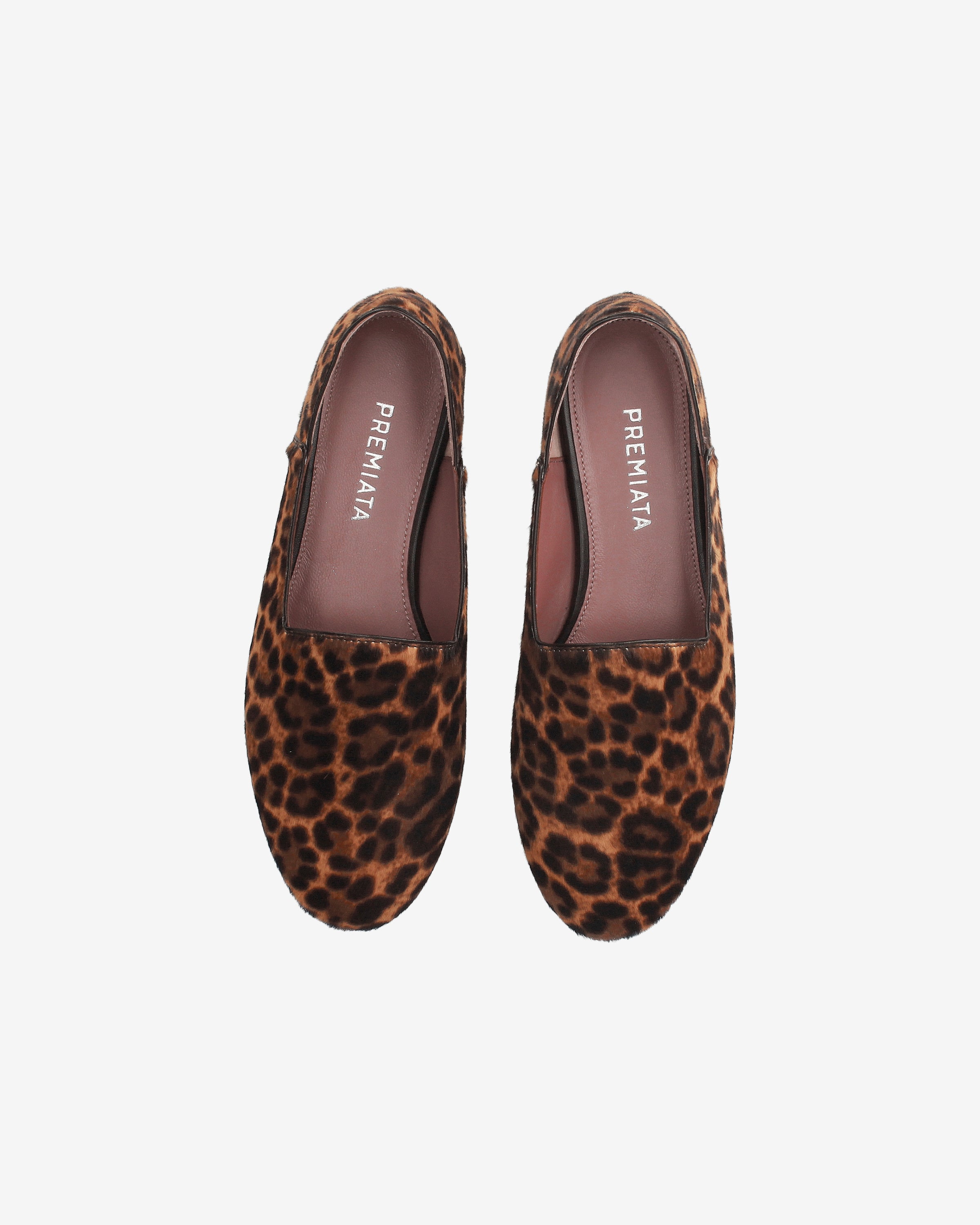 Premiata Animalier derbies femme cuir léopard plates