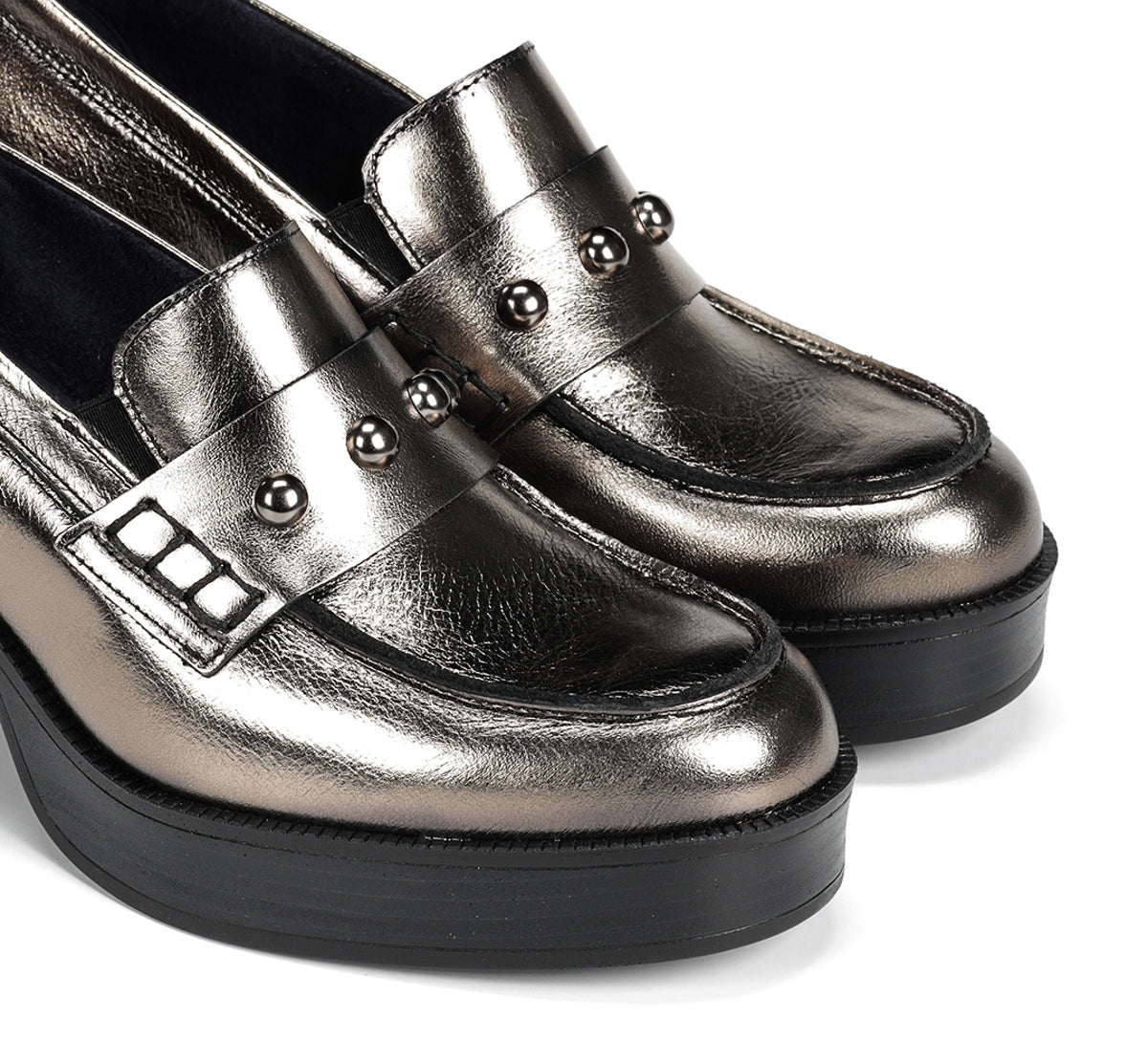 Dorking Bowy D9586 mocassin argent femme